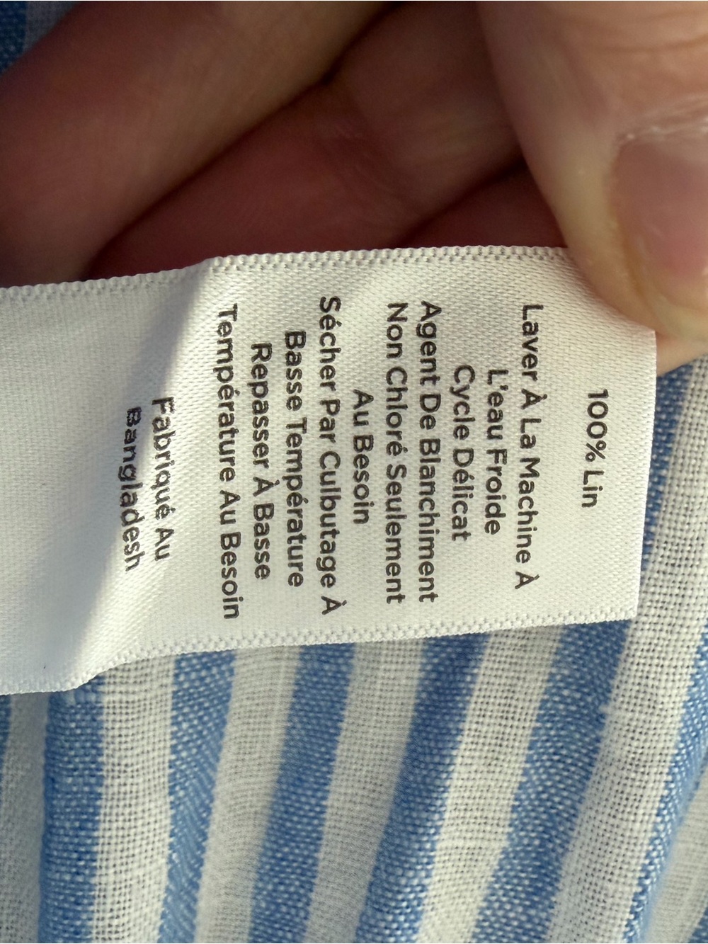 Talbots LINEN SWING DRESS - SURF STRIPE medium - Picture 7 of 8